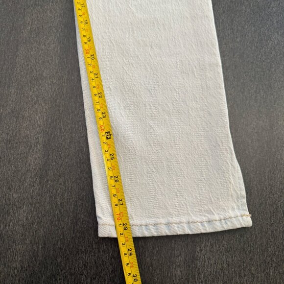 Levi's 501 Skinny Jean Button Fly Light Blue Bottom Slit Women's, Size 30 X 28 - Picture 12 of 13